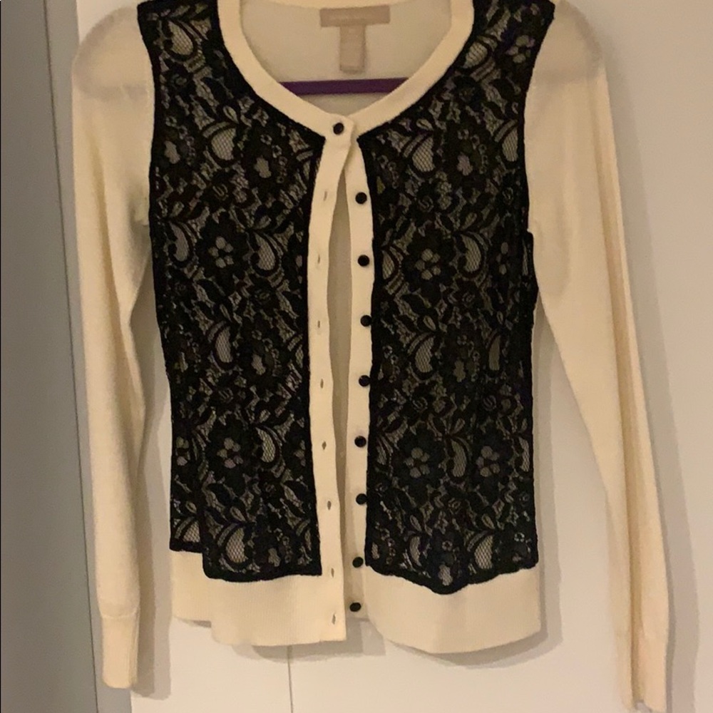 Banana republic lace cardigan